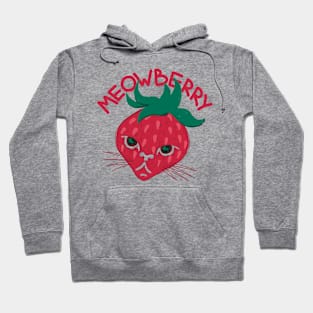 Meow berry | cat strawberry Hoodie